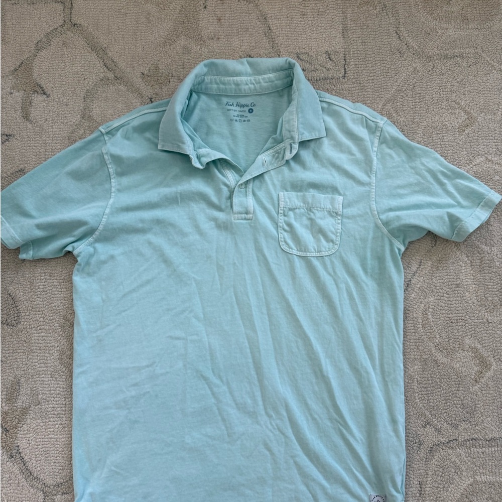 Casual Light Blue Polo Shirt by Club Monaco